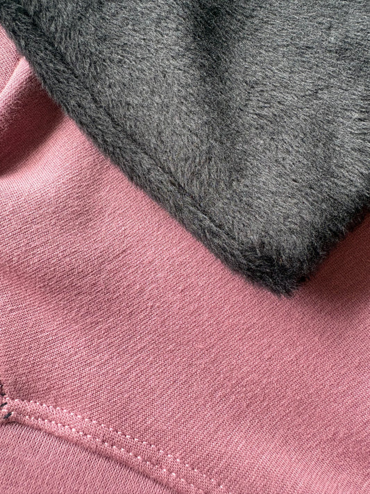 Fleece Lined Sweatshirt Suit - Pink & Black