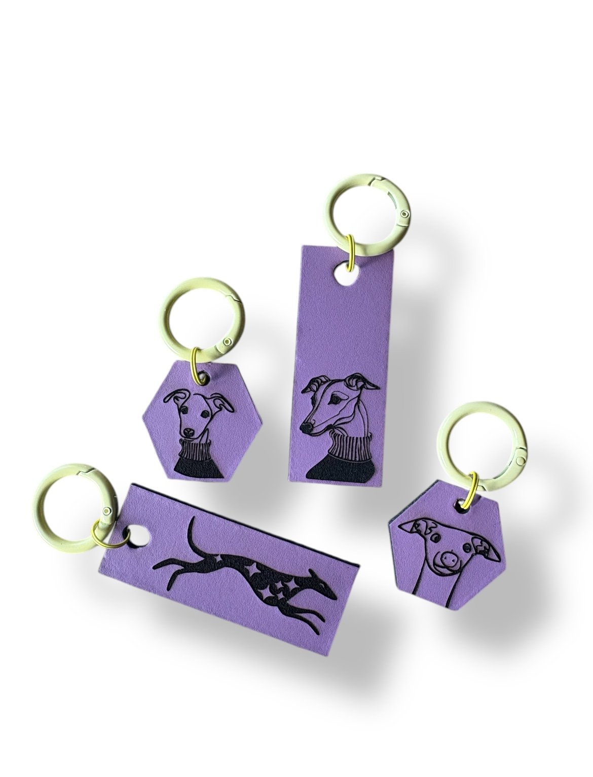 Leather Key Ring - Star Hound