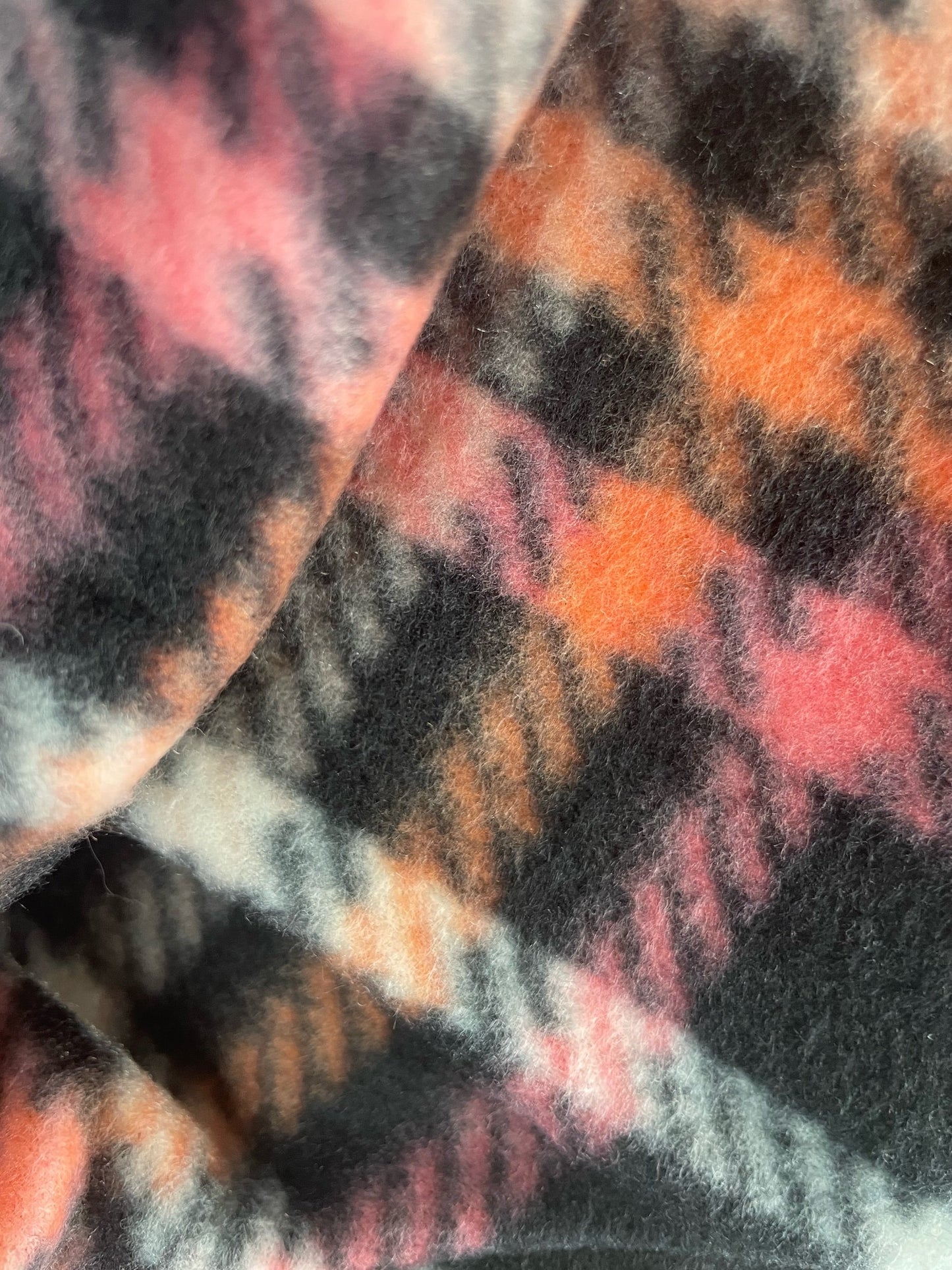 Rain Mac - Black Starfish & Pink Plaid Fleece Lining