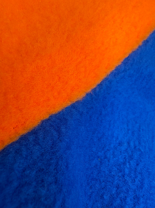 Fleece Vest - Blue & Orange