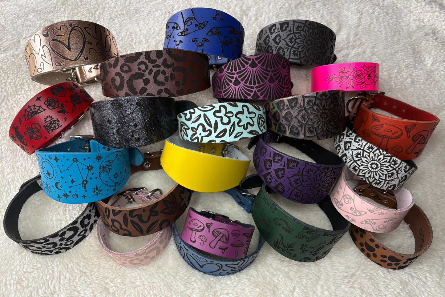 Leather Collar - Botanical