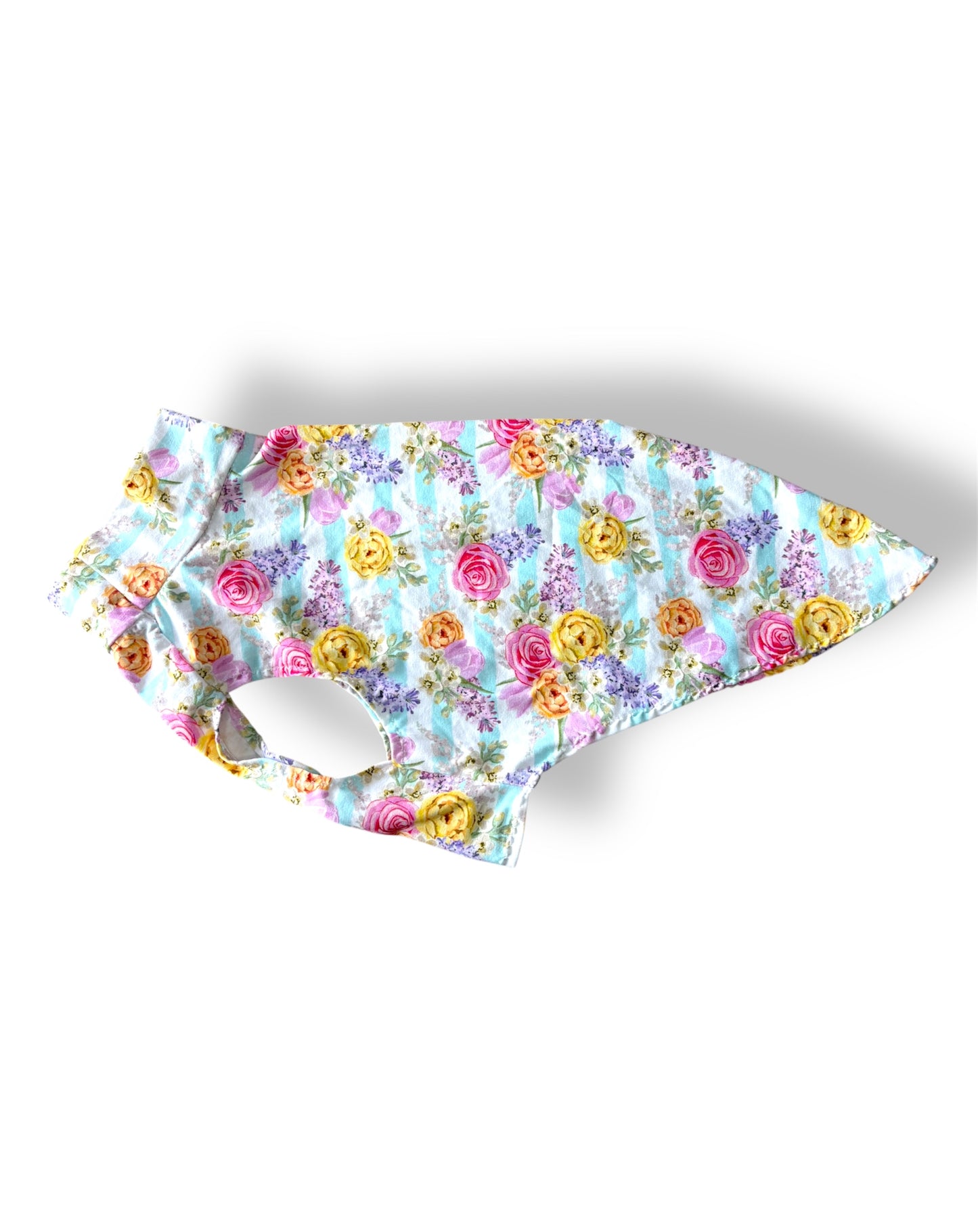 Puppy Jersey Vest - Floral Stripe