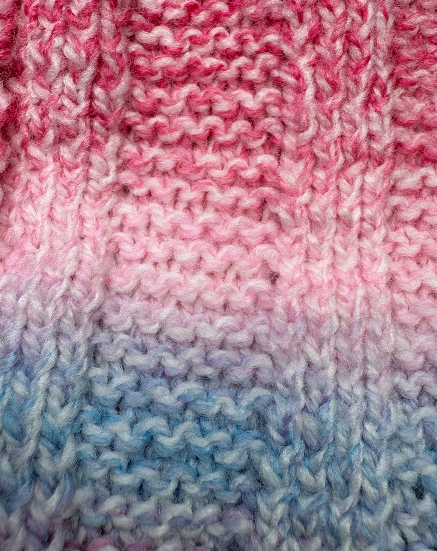 Knitted Jumper - Button Up - Pink Ombre