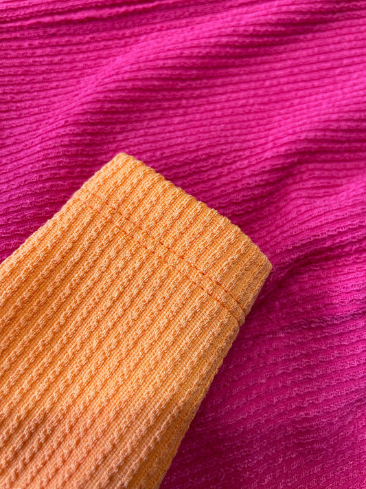 Ribbed Jersey T-Shirt - Fuchsia
