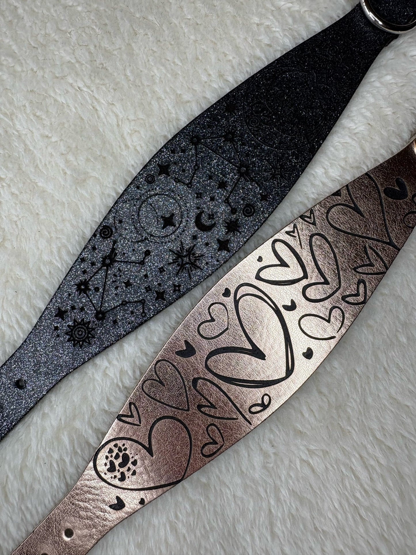 Leather Collar - Hearts