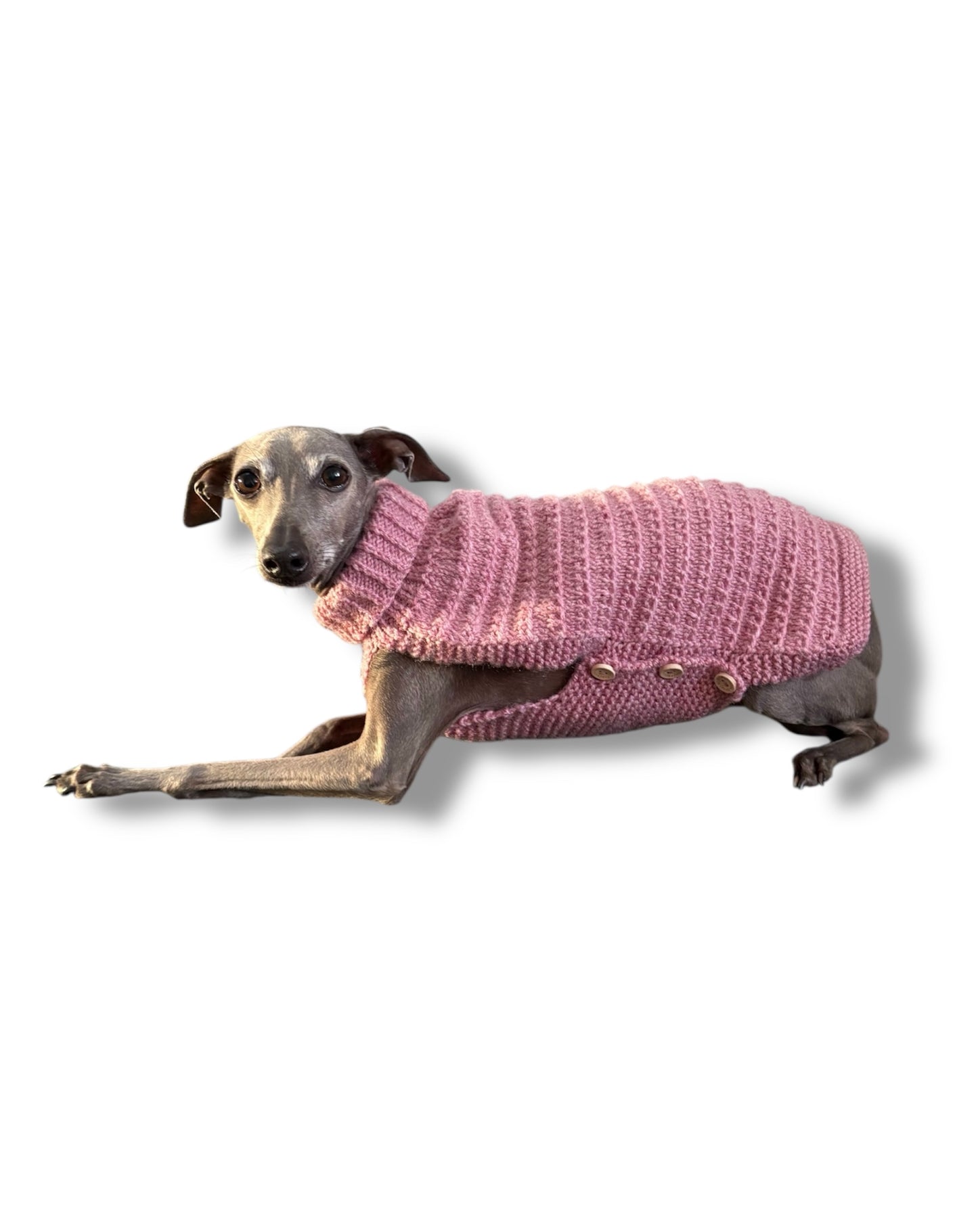 Knitted Jumper - Button Up - Pink Ombre