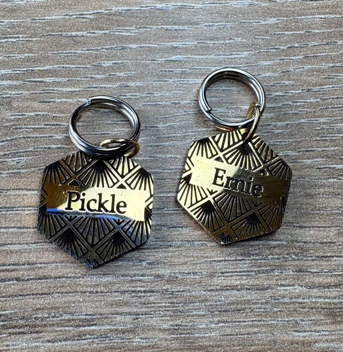 Engraved Dog Tags - Hexagonal