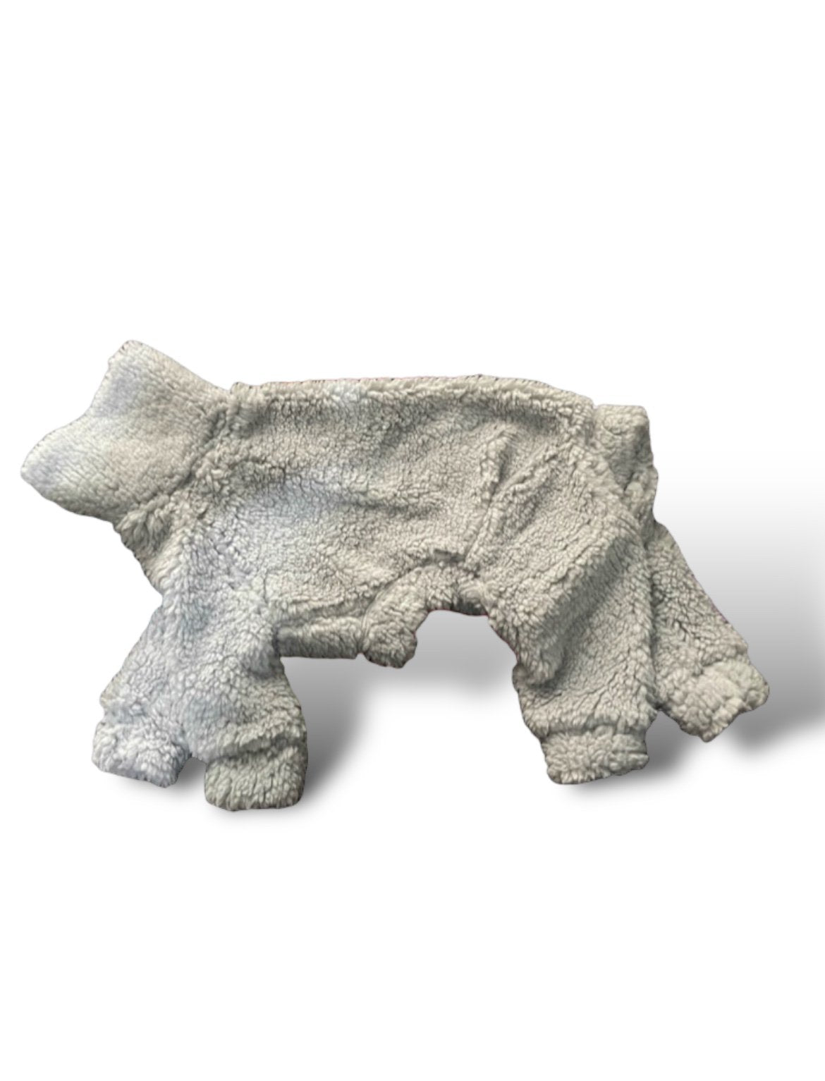 Cuddle Fur Fleece Suit - Light Grey