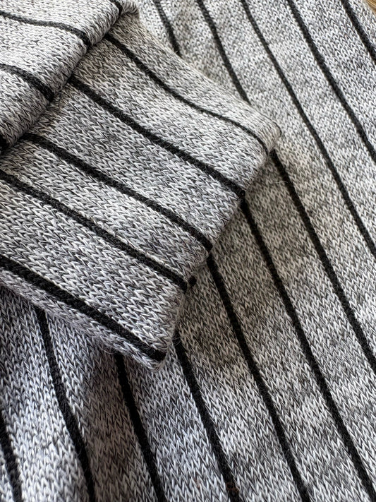 Knit Jersey Suit - Grey Stripe