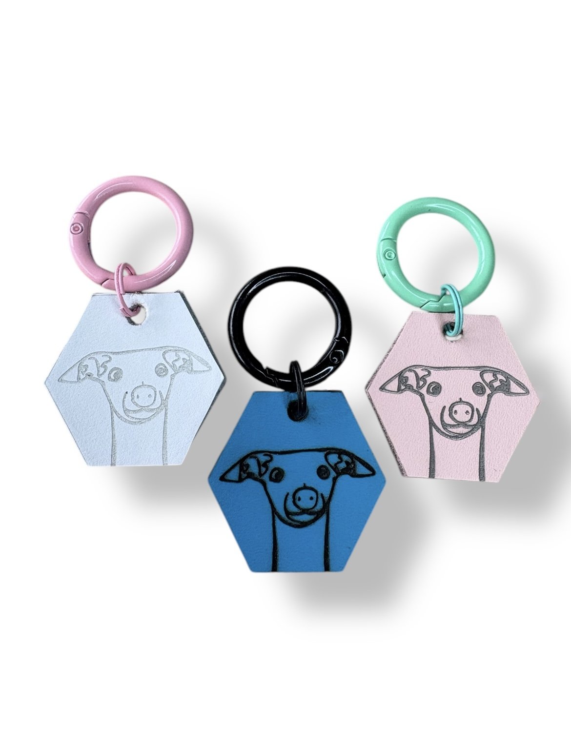 Leather Key Ring - Dorky Dog