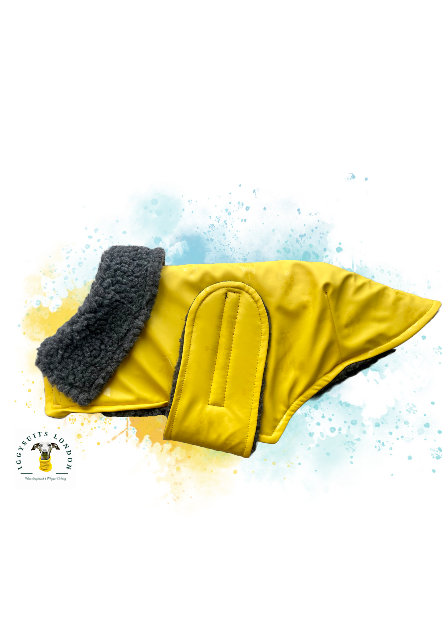 Rain Mac - Yellow Starfish & Boucle Fleece Lining
