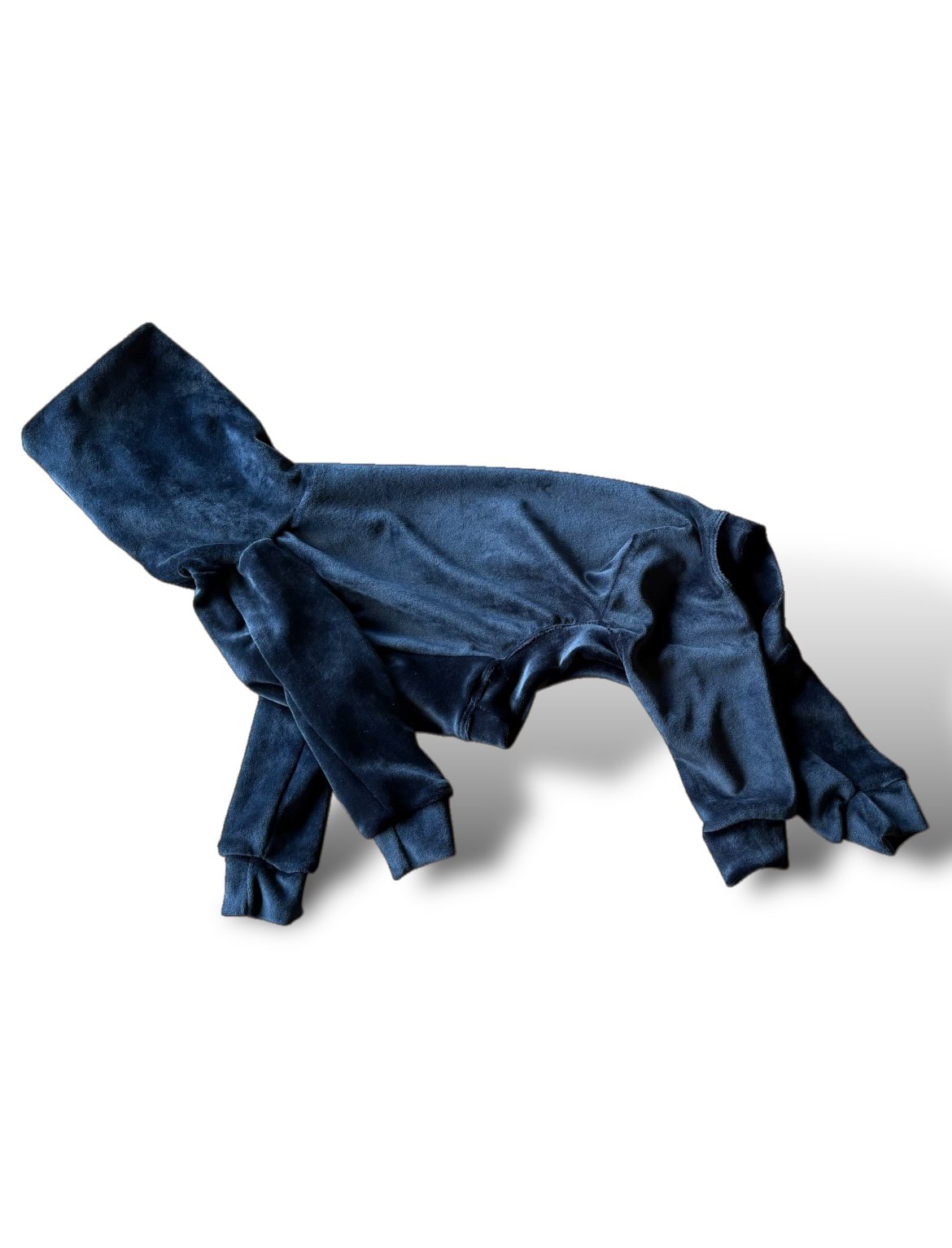 Mink Velour Jersey Suit - Navy Blue