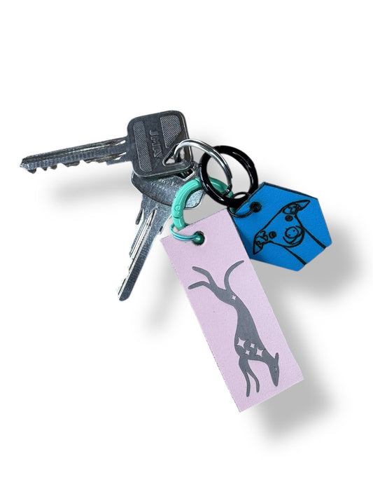 Leather Key Ring - Star Hound
