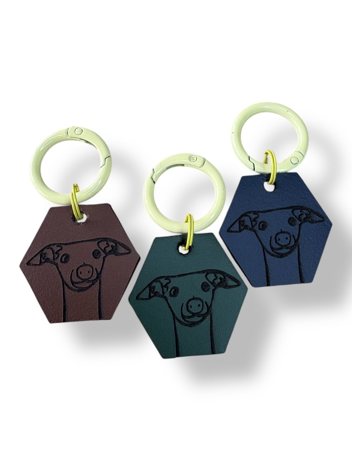 Leather Key Ring - Dorky Dog