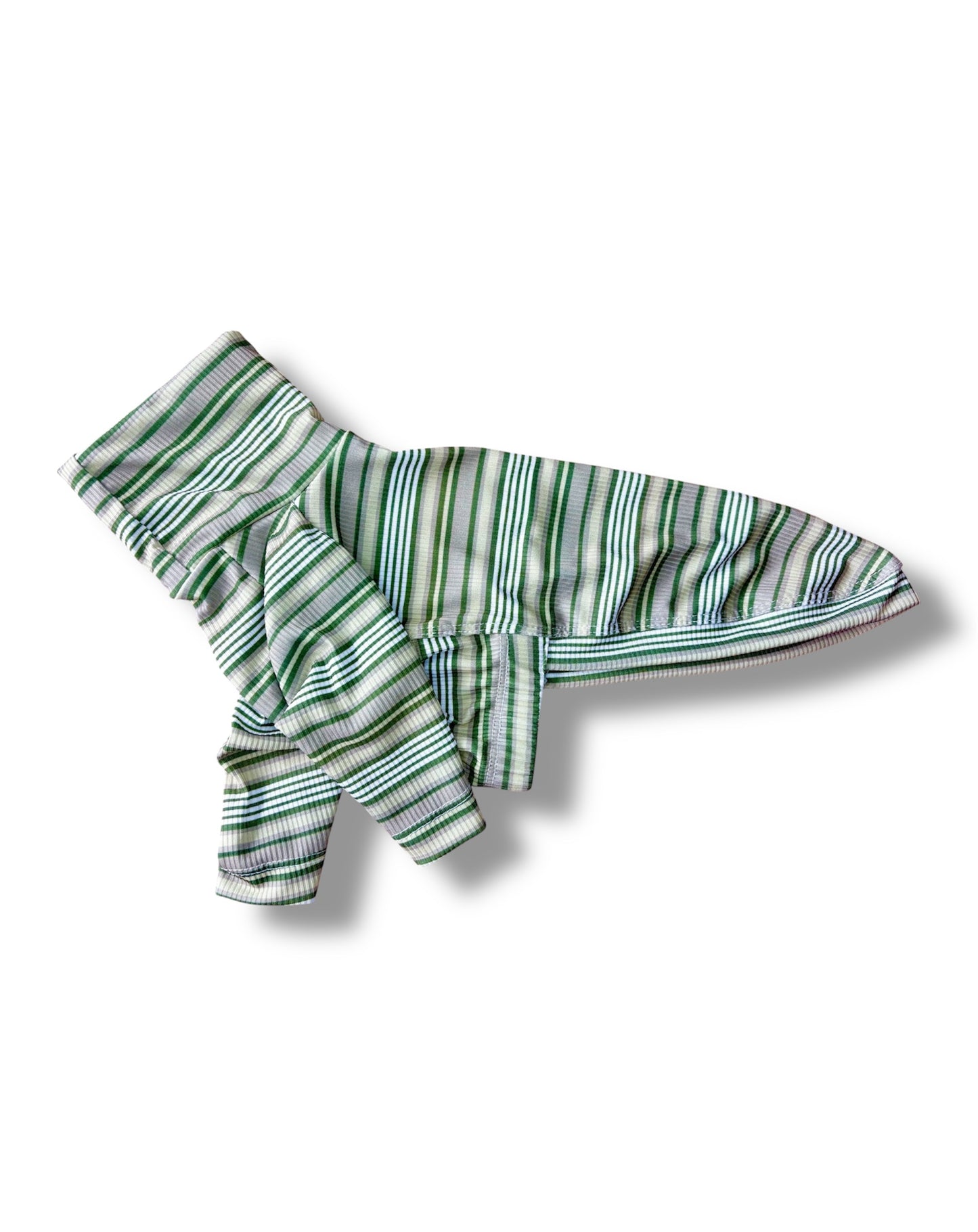 Ribbed Jersey T-Shirt - Green Stripe