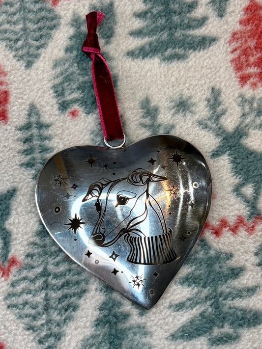 Christmas Decoration - Hound Portrait - Mirror Finish