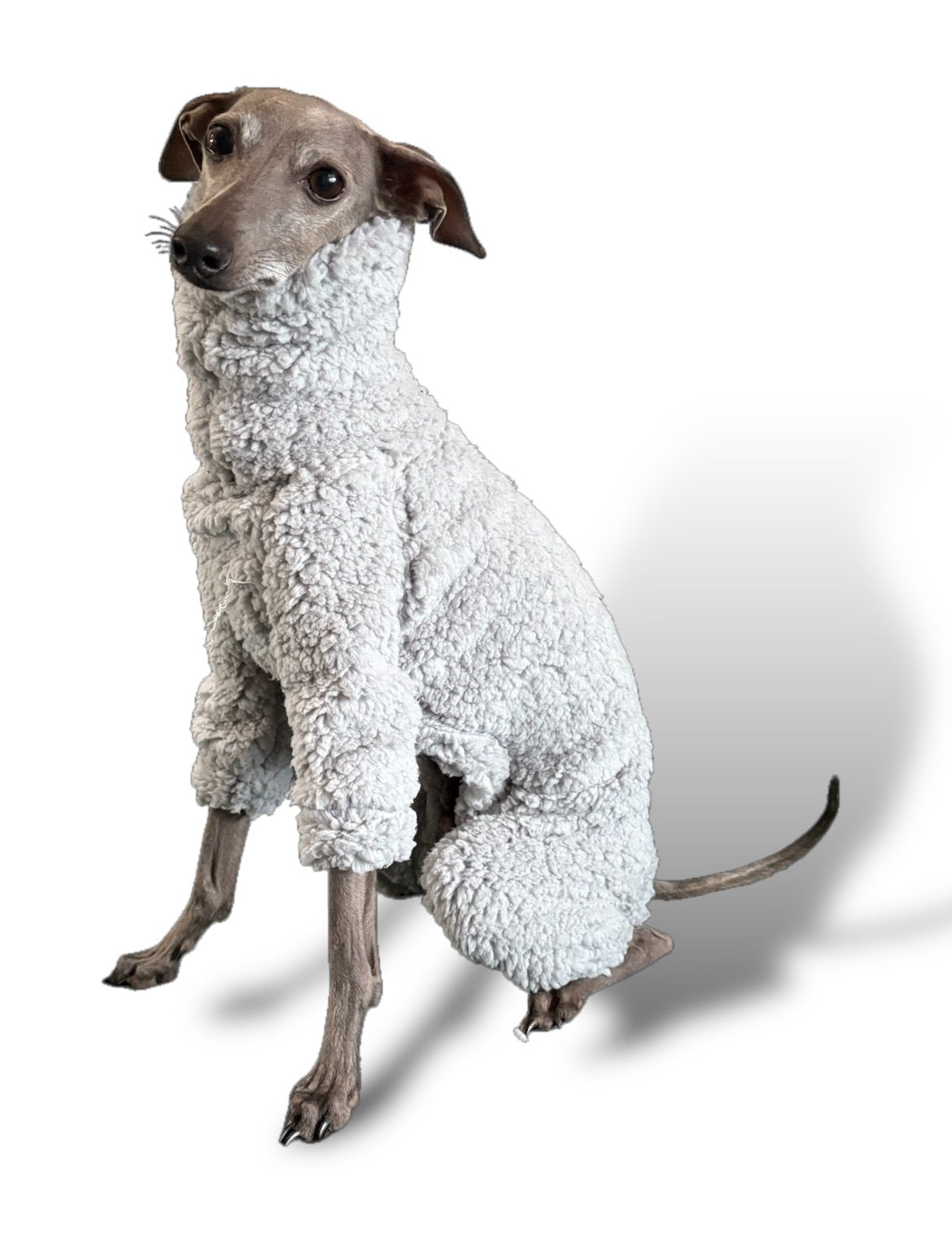 Cuddle Fur Fleece Suit - Light Grey