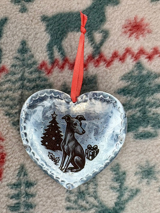 Christmas Decoration - Hound on Heart