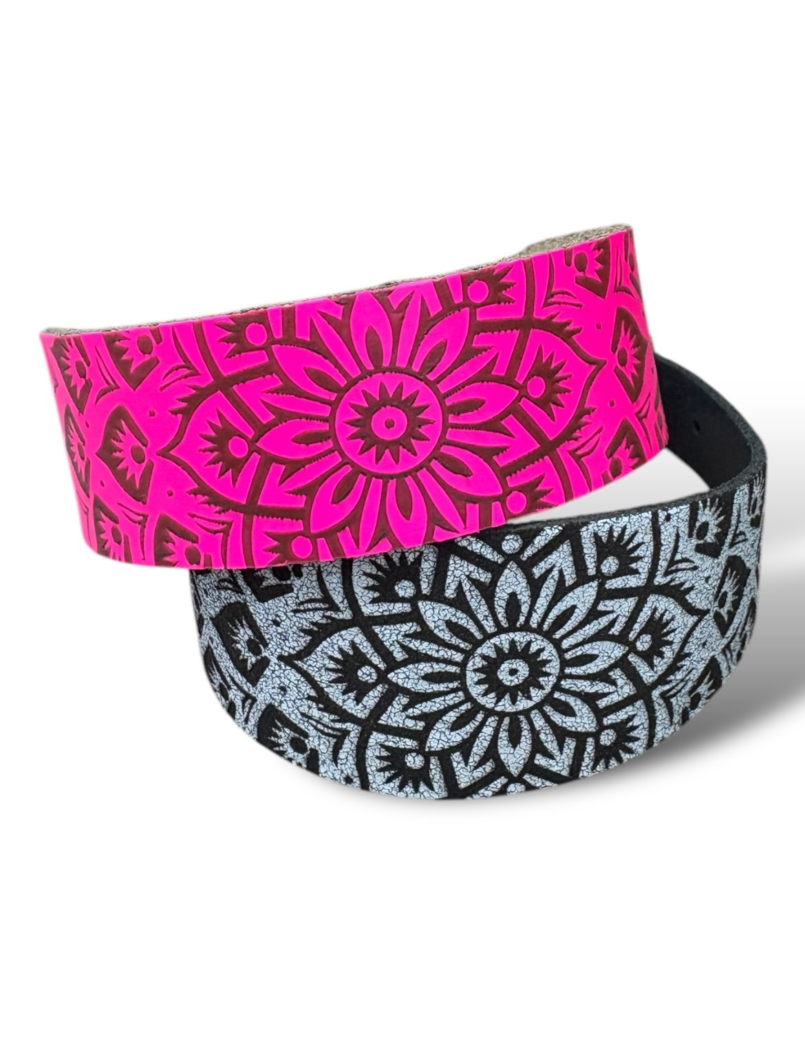 Leather Collar - Mandala
