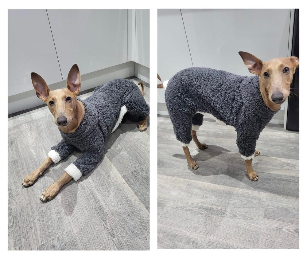 Cuddle Fur Fleece Suit - Light Grey