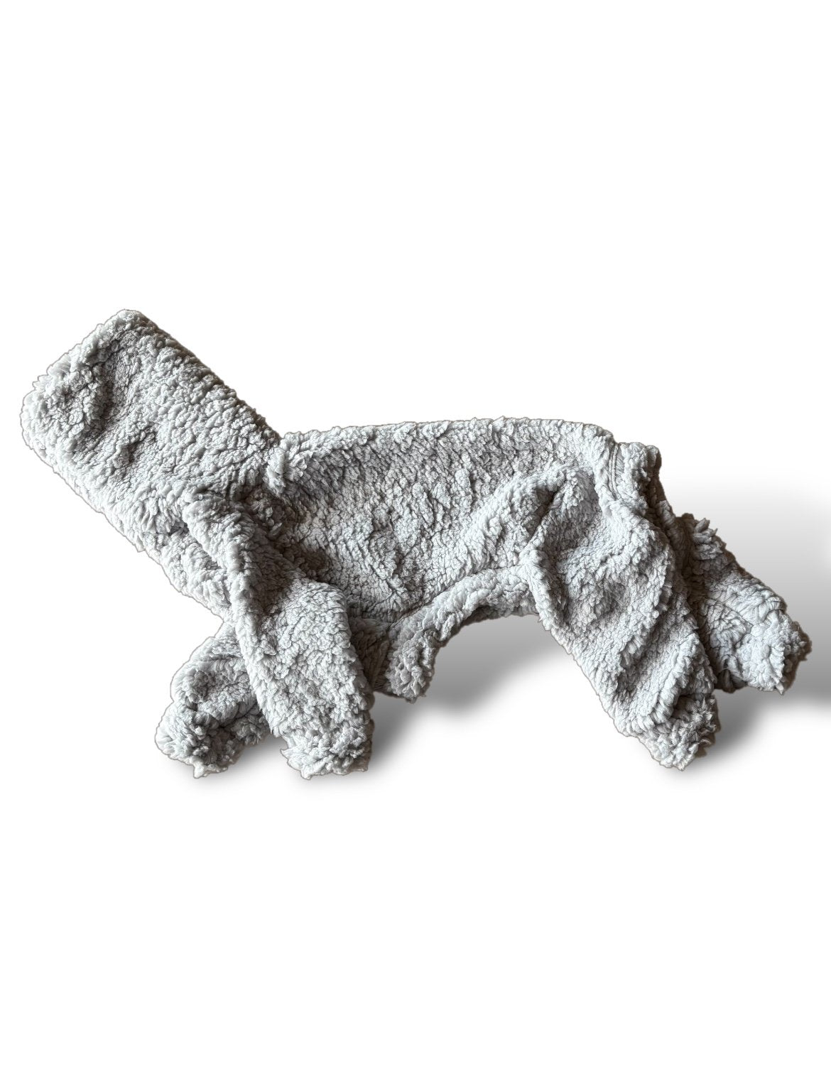 Cuddle Fur Fleece Suit - Light Grey