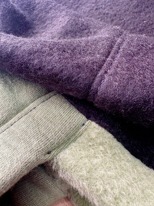 Fleece Jumper - Sage & Black