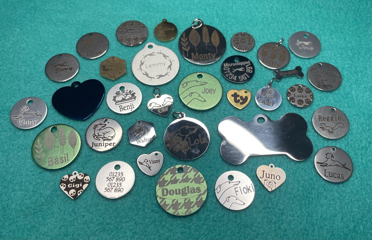 Engraved Dog Tags - Bones
