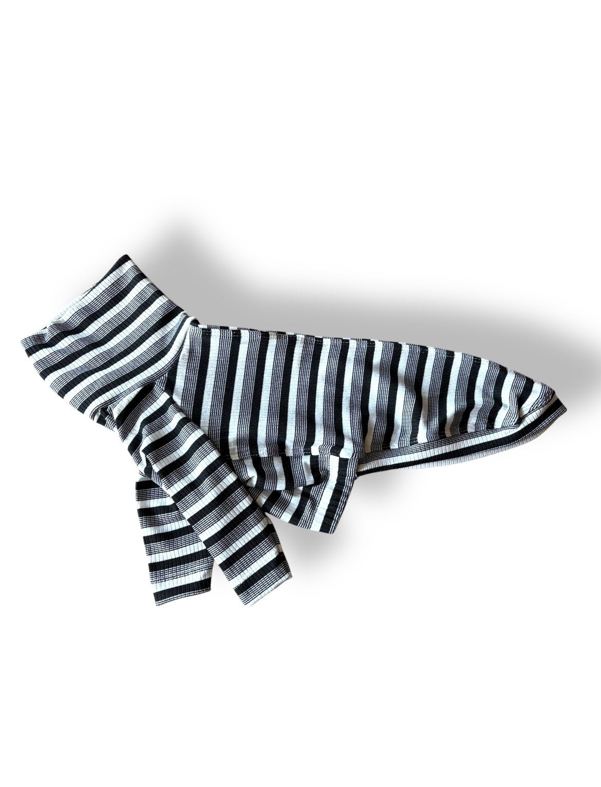 Ribbed Jersey T-Shirt - Black & White Stripe