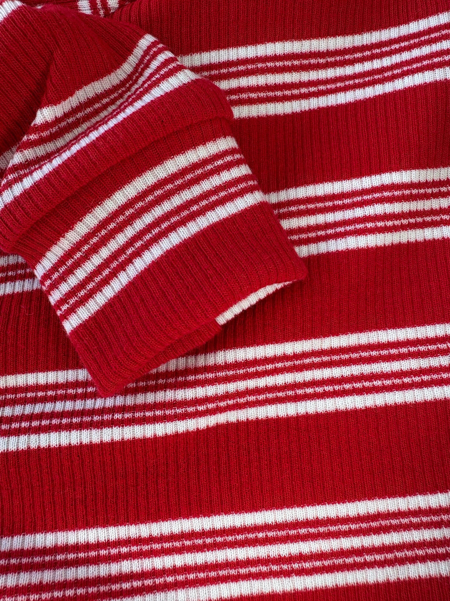 Ribbed Jersey Suit - Red Stripe