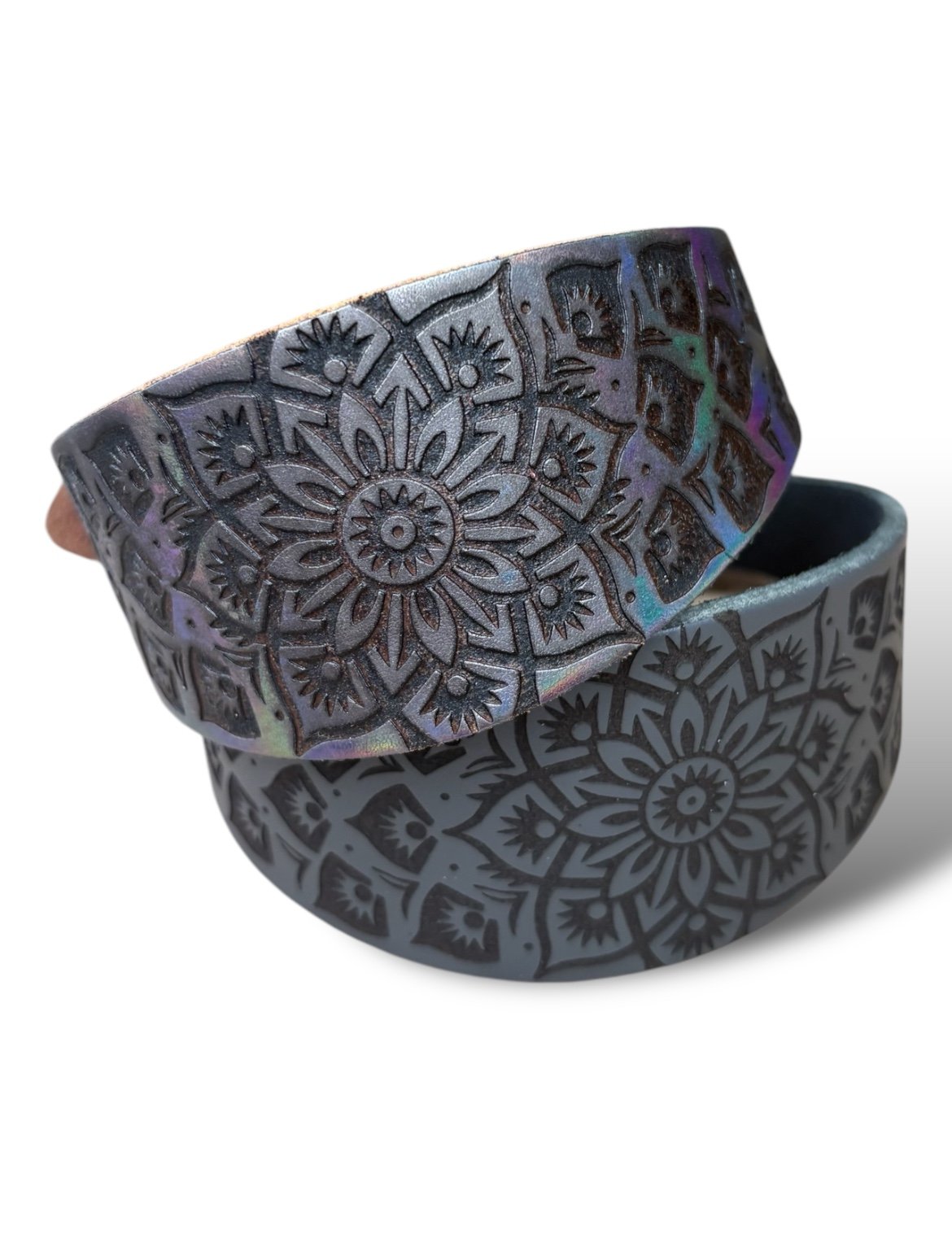 Leather Collar - Mandala