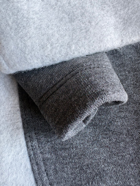 Fleece Lined Sweatshirt Jumper - Grey
