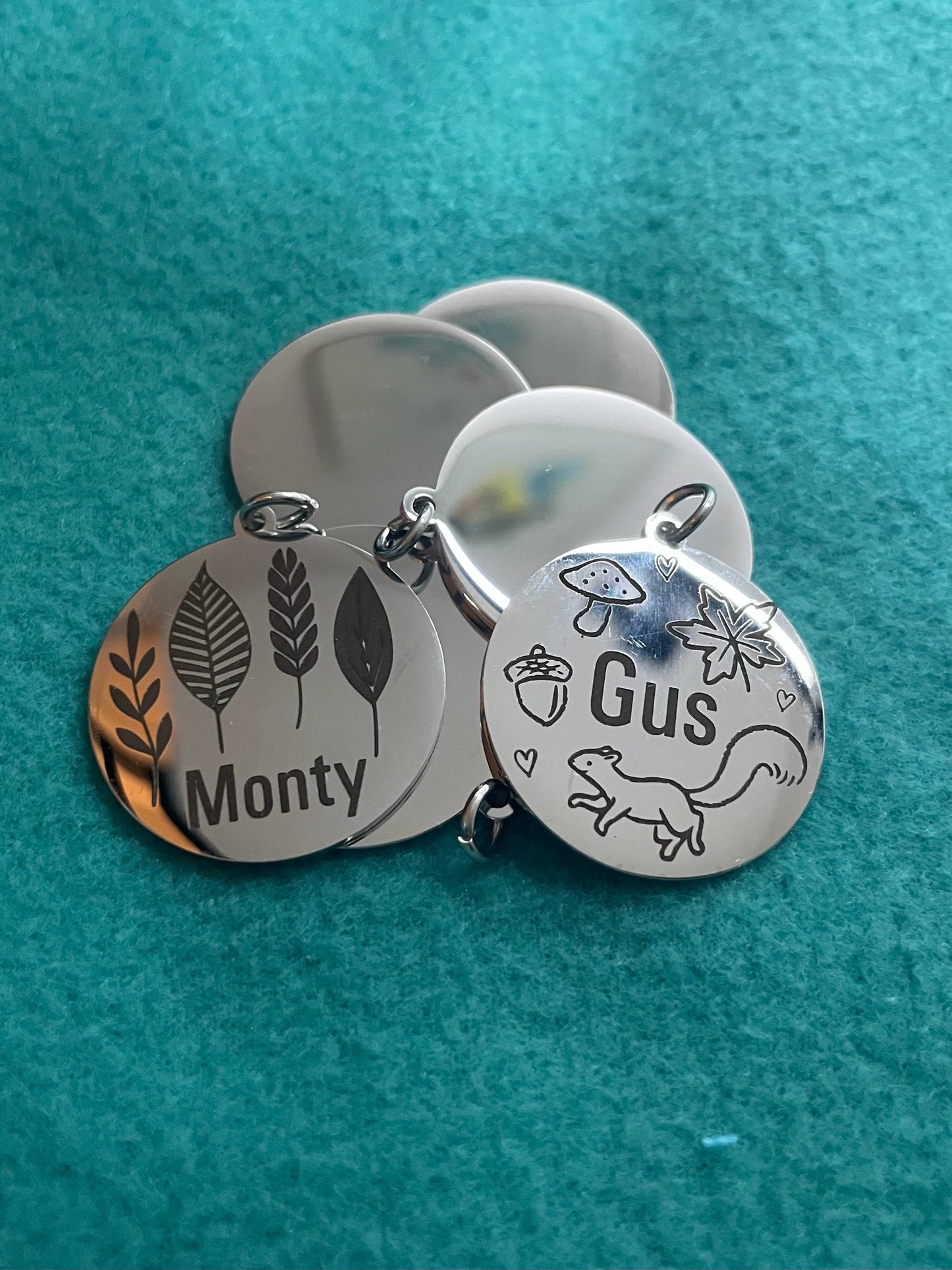 Engraved Dog Tags - Round