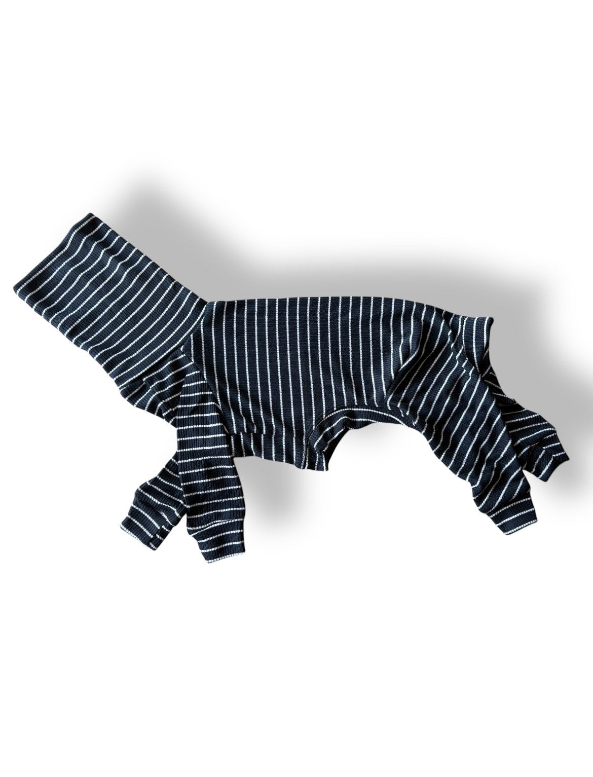 Ribbed Jersey Suit - Black & White