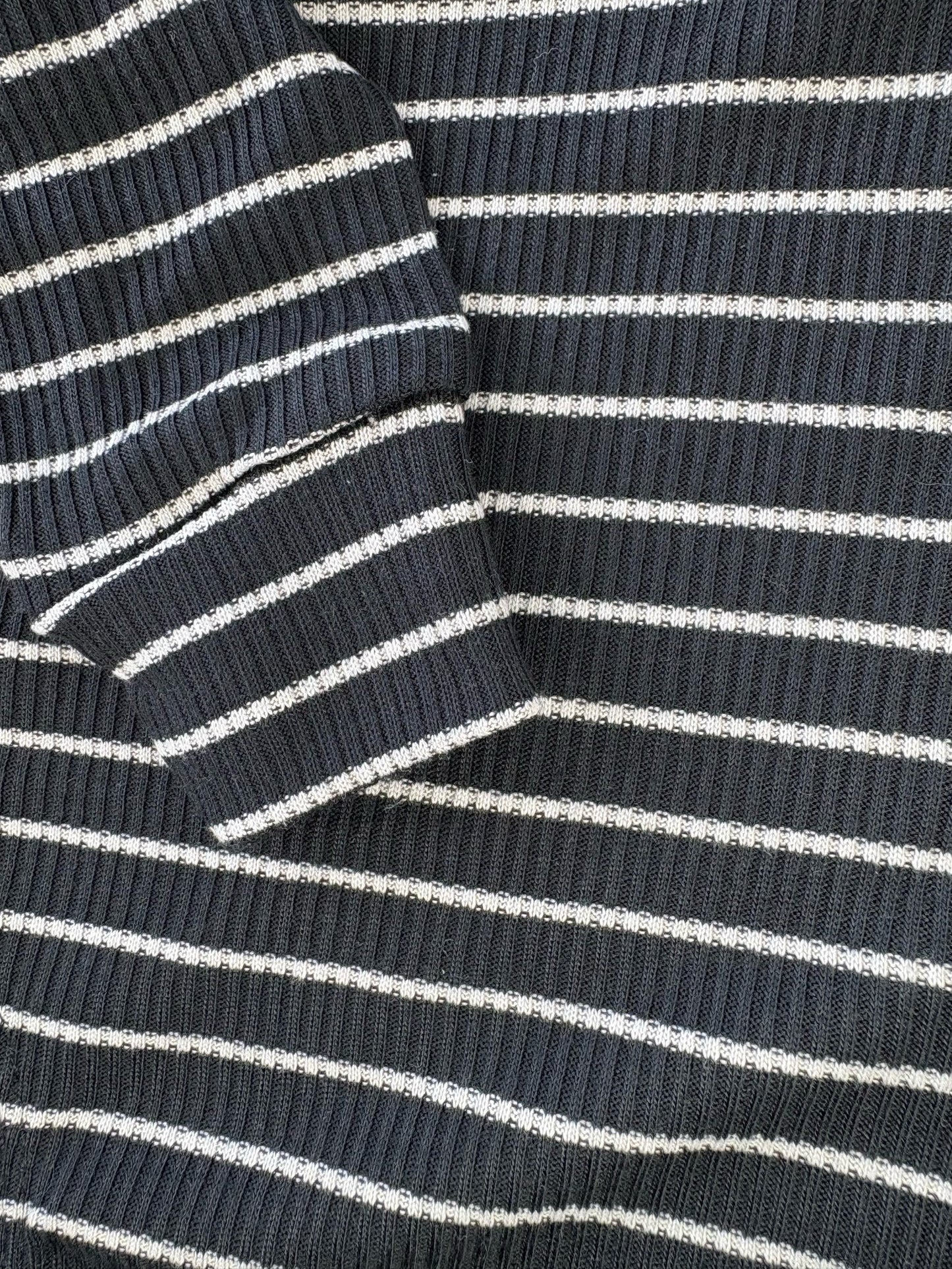 Ribbed Jersey Suit - Black & White