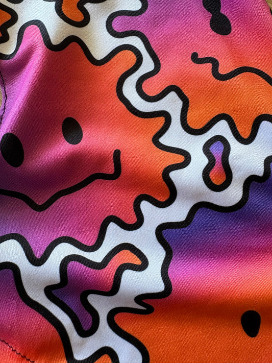 Scuba Jersey Vest - Acid Smileys
