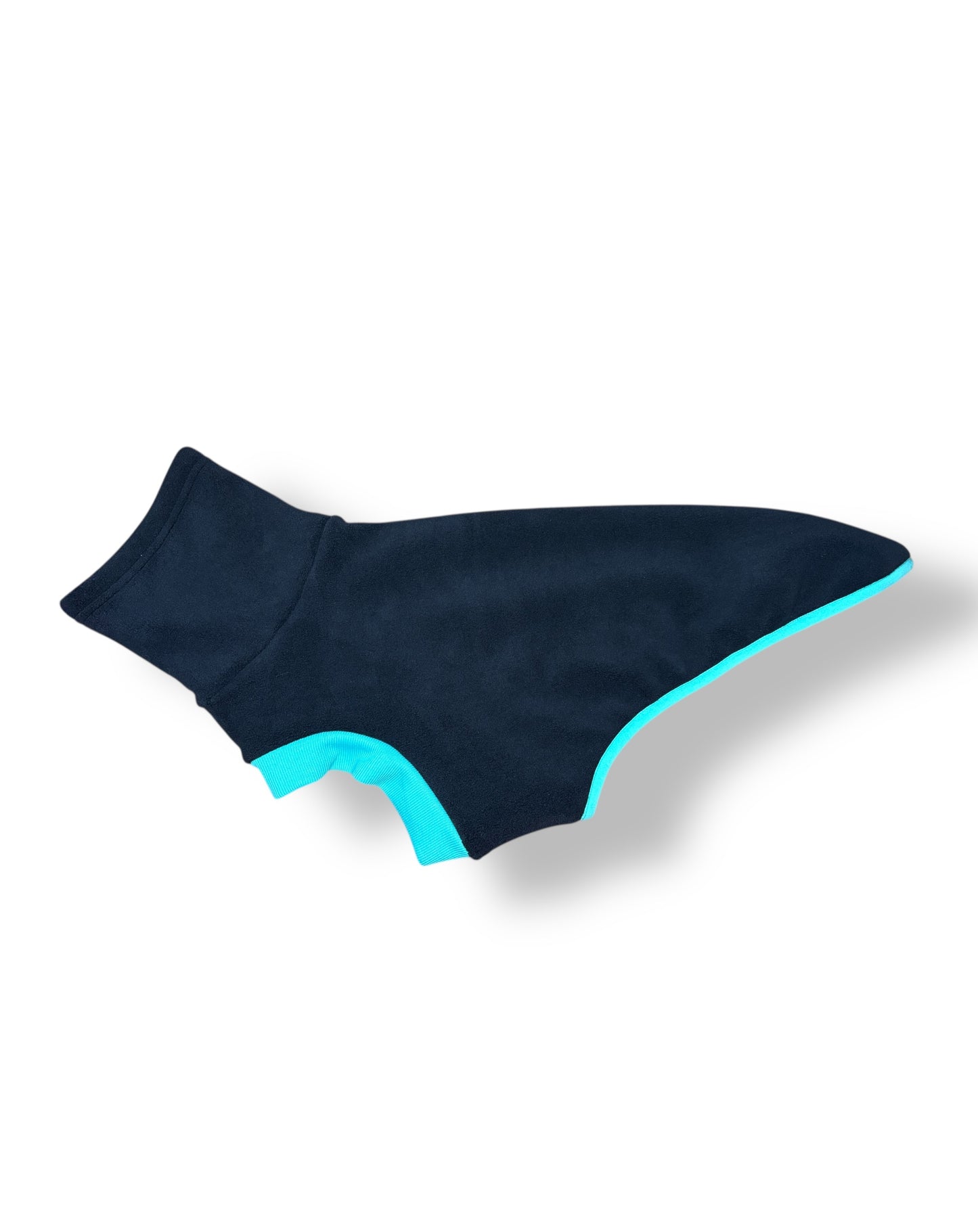 Open-Leg Fleece Vest - Black & Aqua