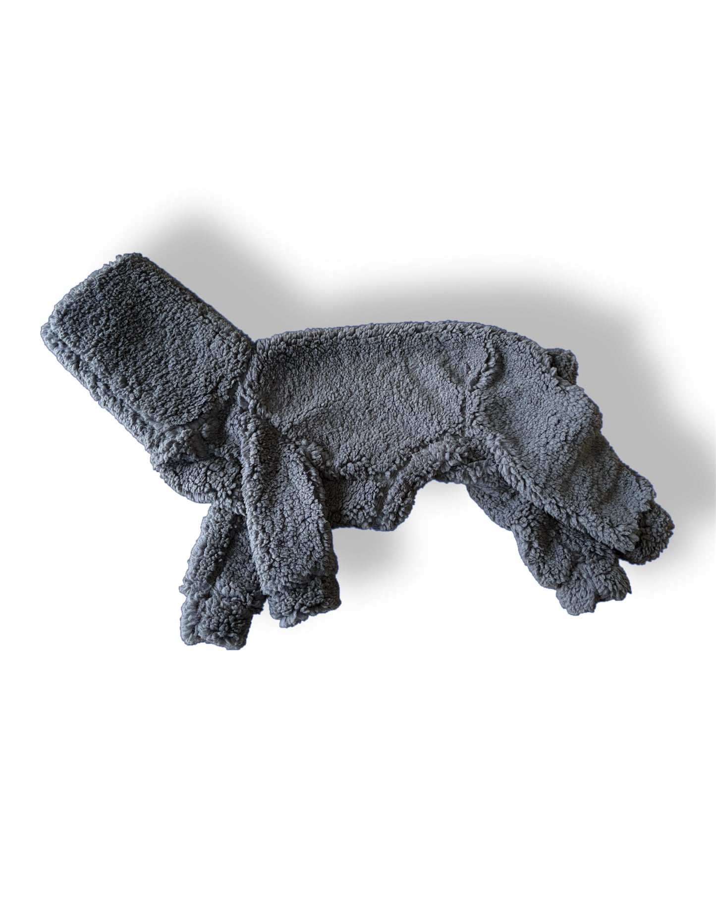 Cuddle Fur Fleece Suit - Dark Grey