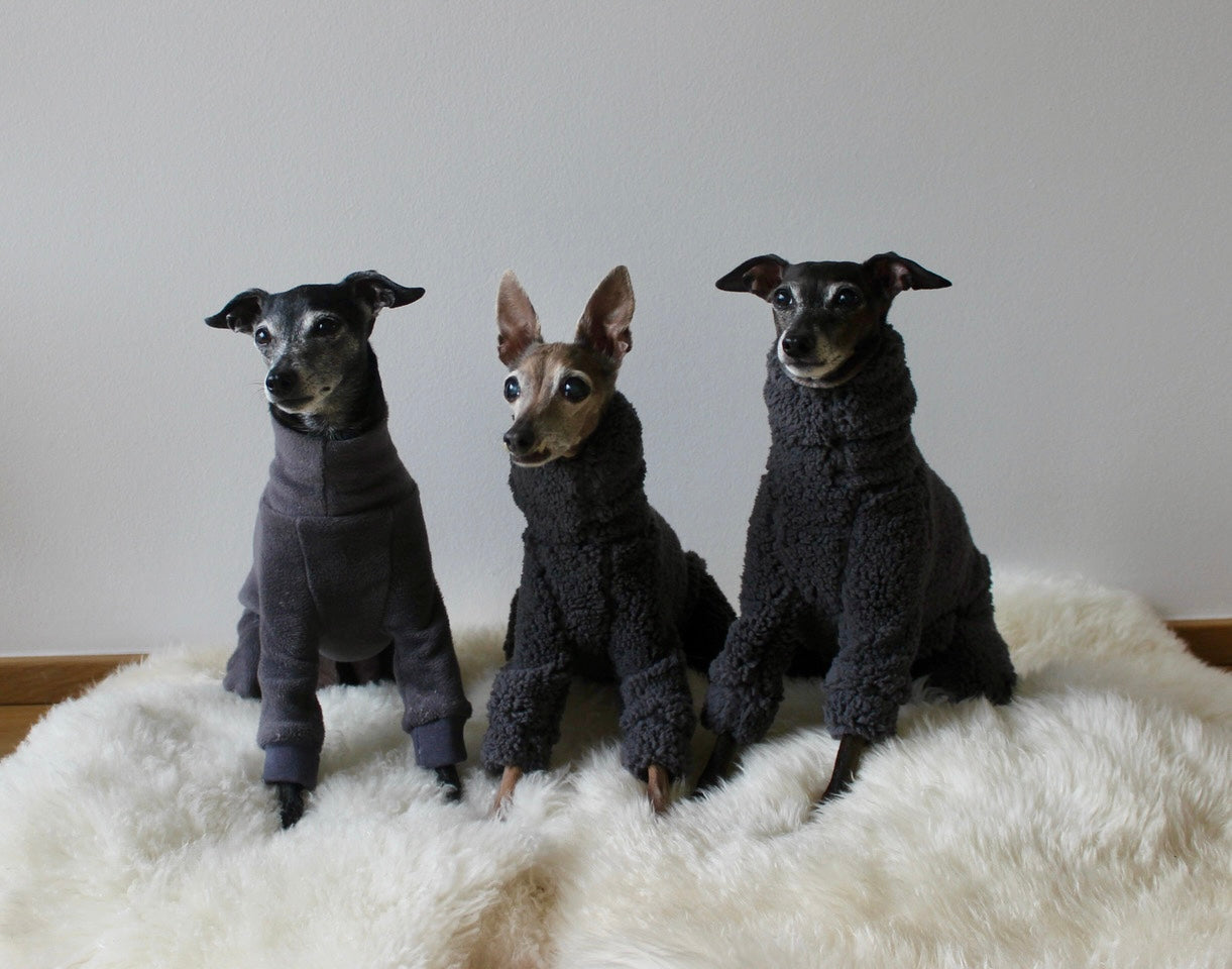 Cuddle Fur Fleece Suit - Dark Grey