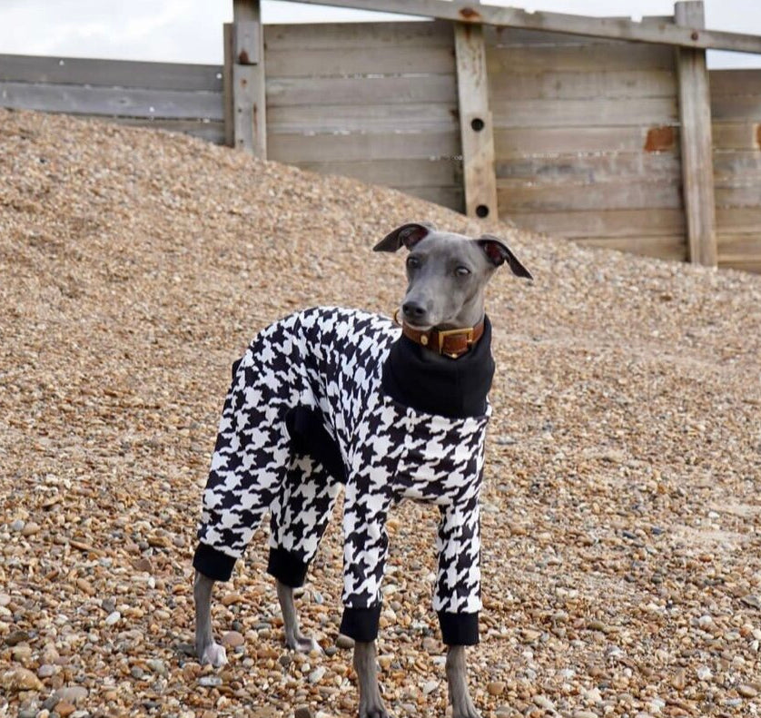 Scuba Jersey Suit - Dogtooth