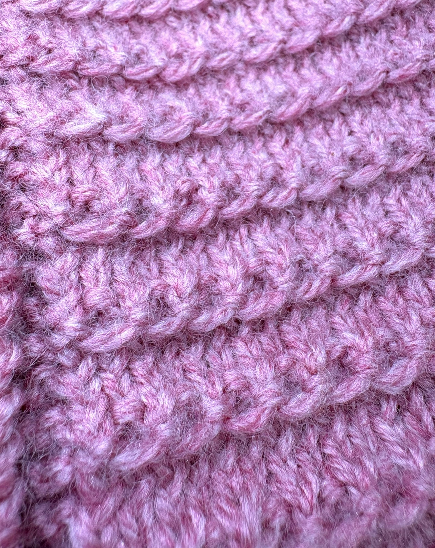Knitted Jumper - Button Up - Pink Ruffle