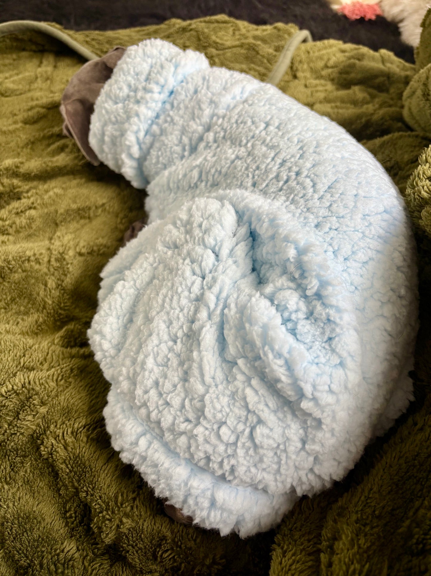 Cuddle Fur Fleece Suit - Baby Blue