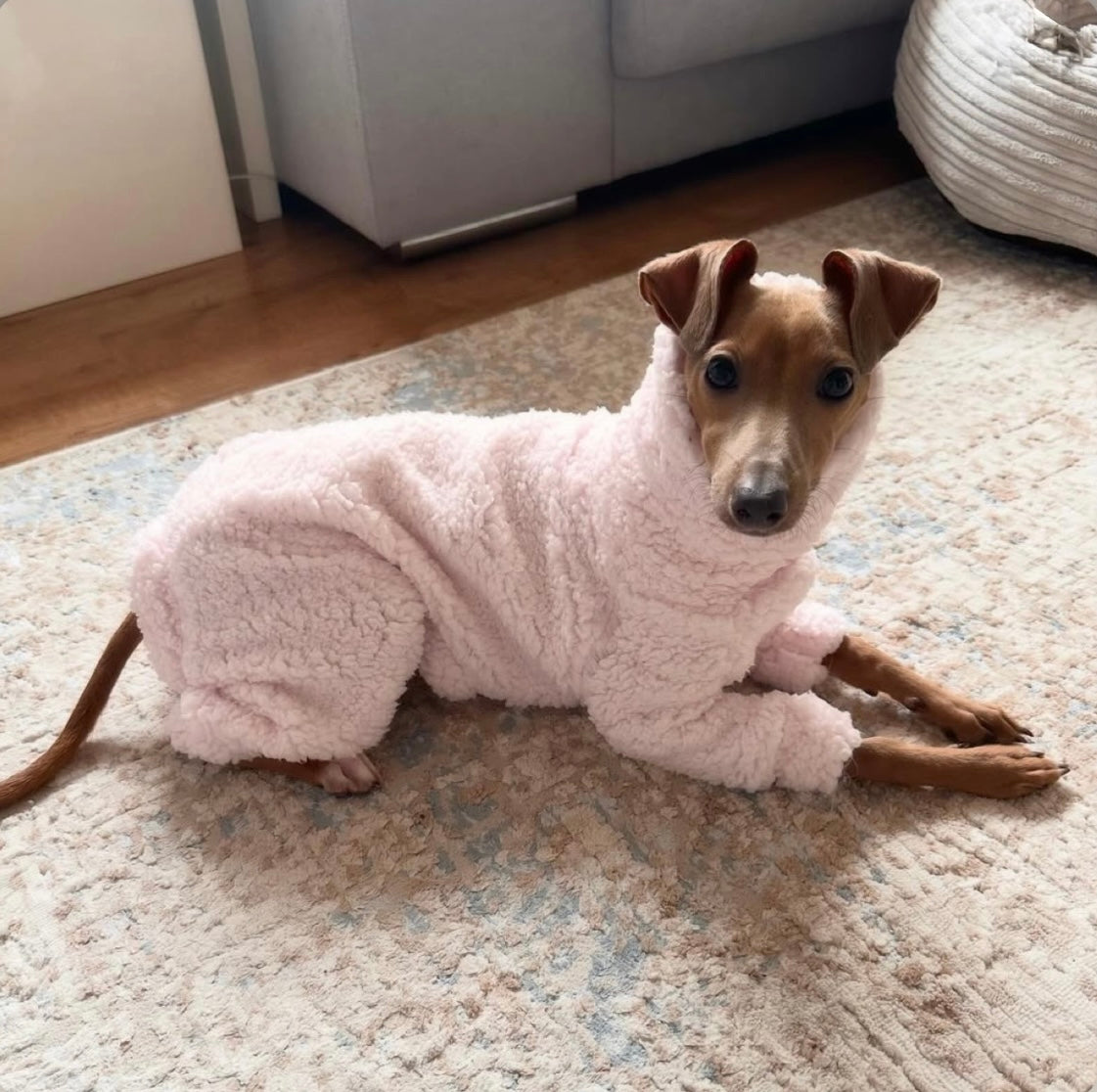 Cuddle Fur Fleece Suit - Baby Pink