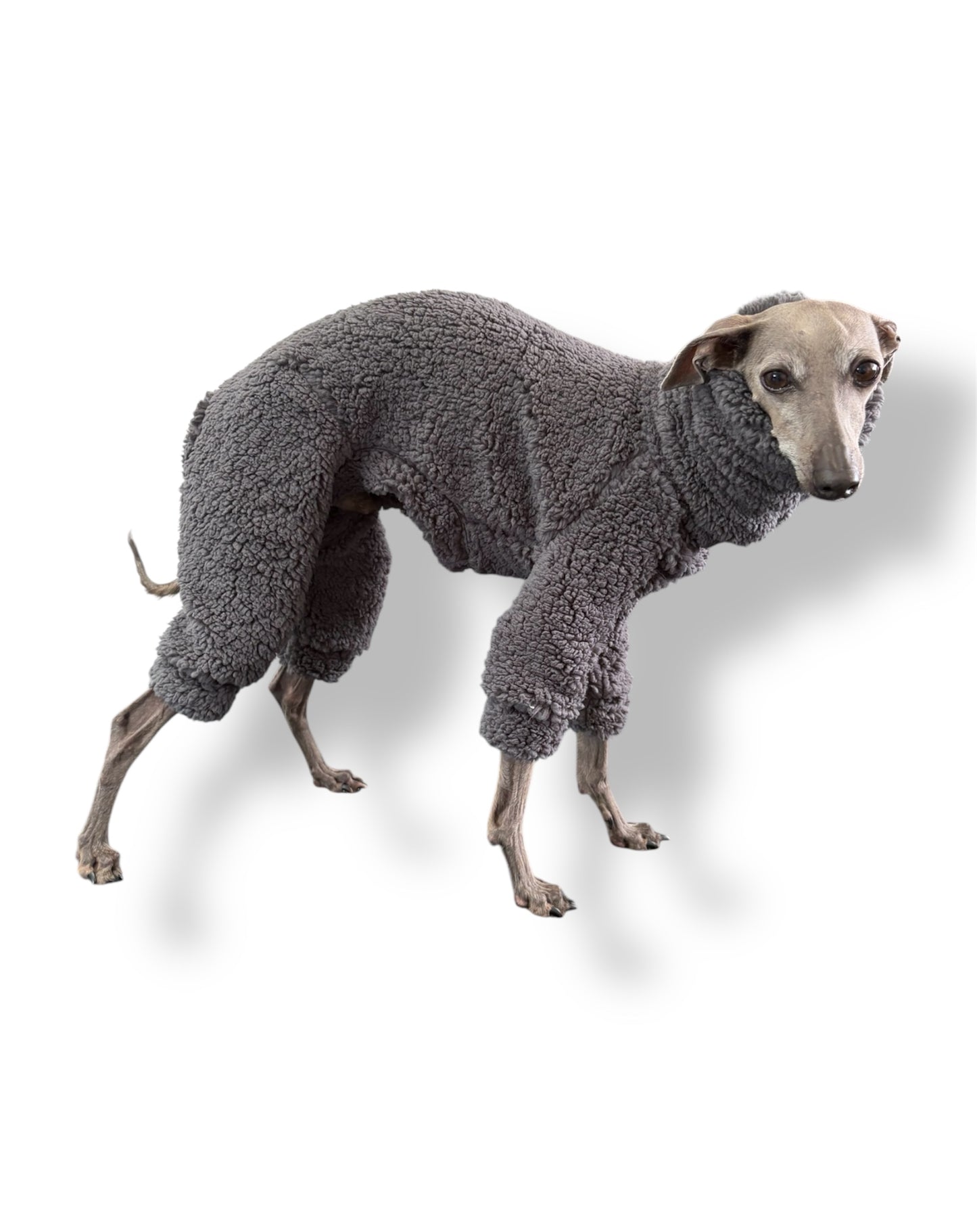 Cuddle Fur Fleece Suit - Dark Grey