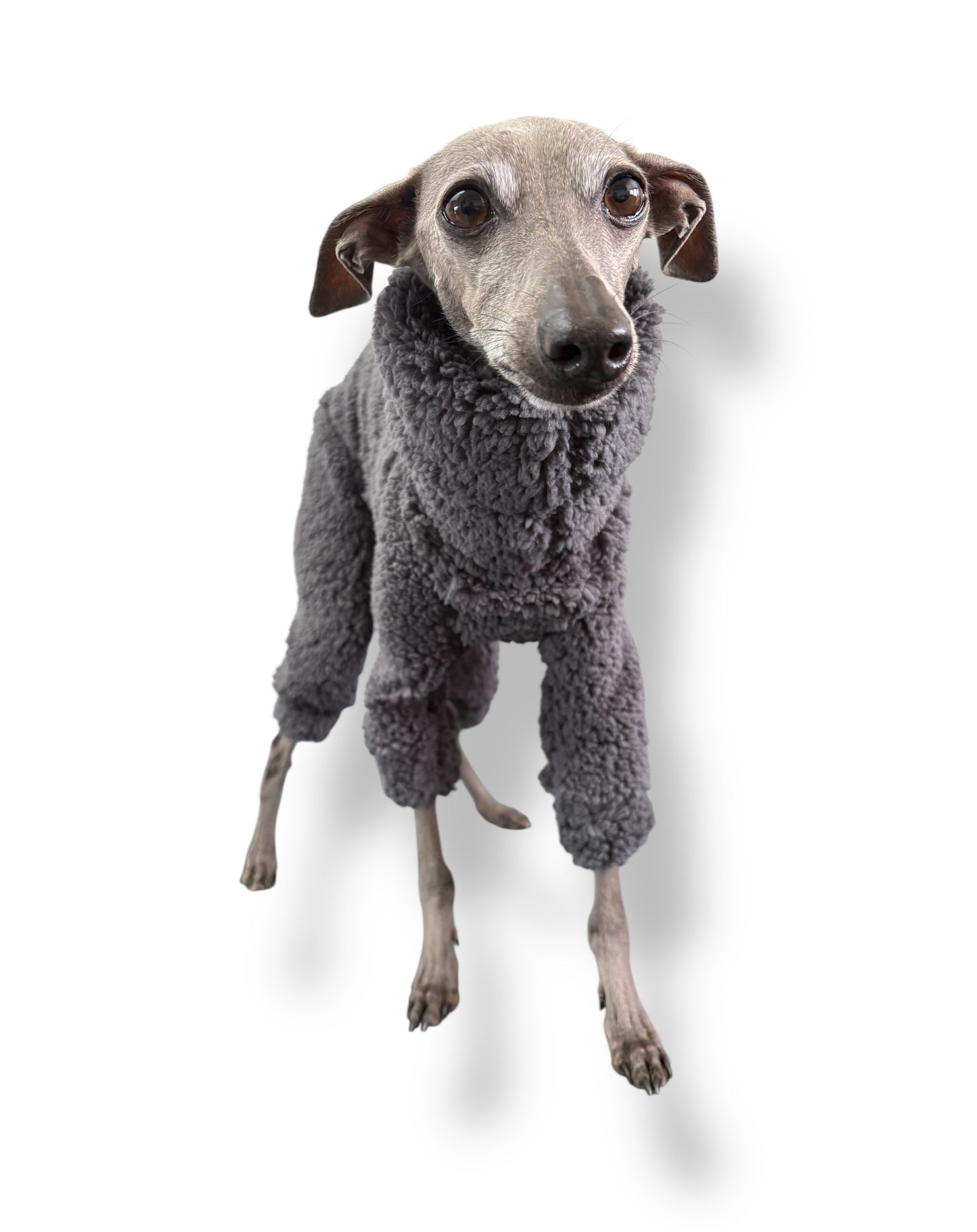 Cuddle Fur Fleece Suit - Dark Grey