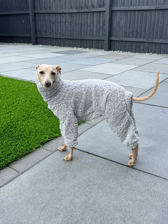 Cuddle Fur Fleece Suit - Light Grey