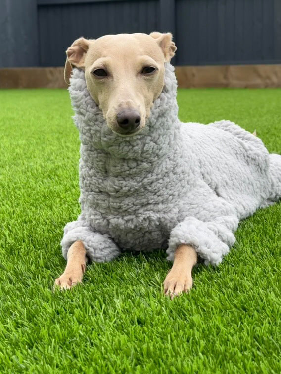 Cuddle Fur Fleece Suit - Light Grey