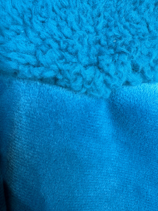 Sherpa Lined Fleece Vest - Cyan