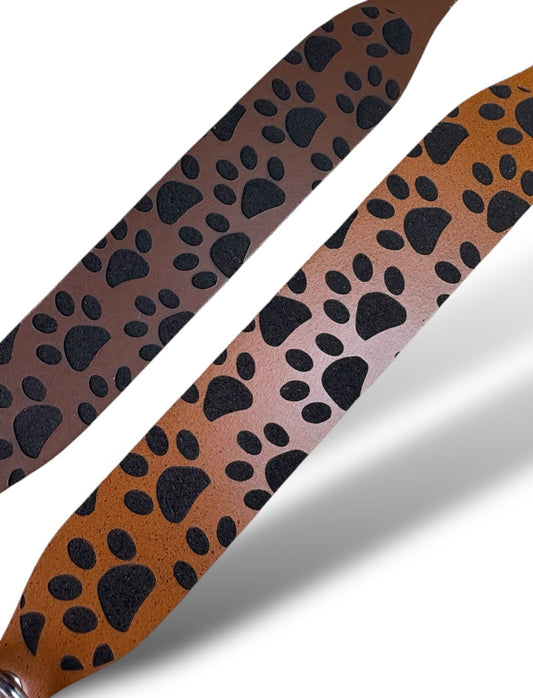 Leather Collar - Paws