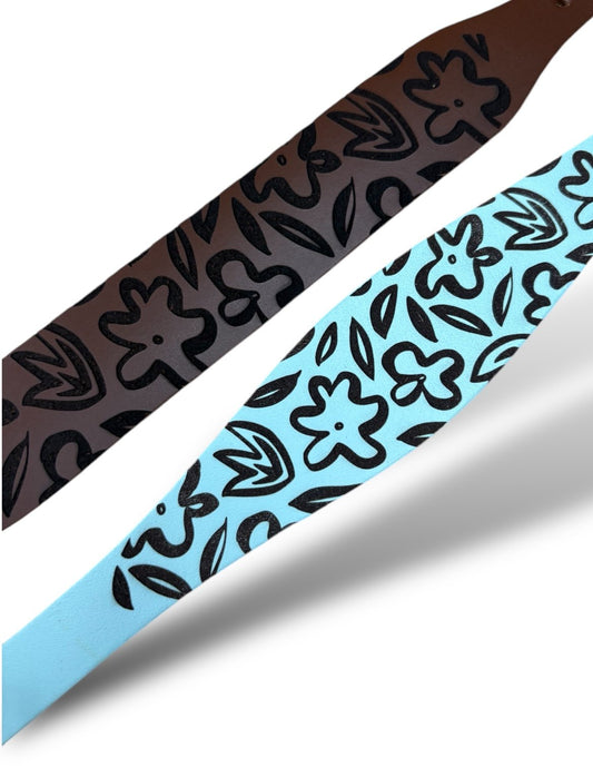 Leather Collar - Botanical