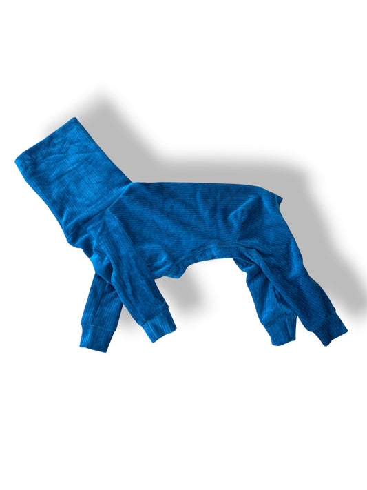 Jumbo Cord Jersey Suit - Petrol Blue